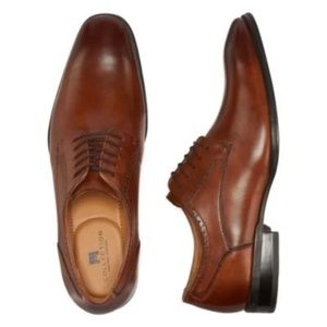 NEW! MICHAEL STRAHAN GENE MENS DRESS OXFORD SHOES w laces BROWN Leather Shoe 12